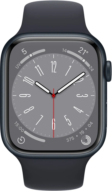 Apple Watch Series 8 (45mm) GPS, Sport Band, Black