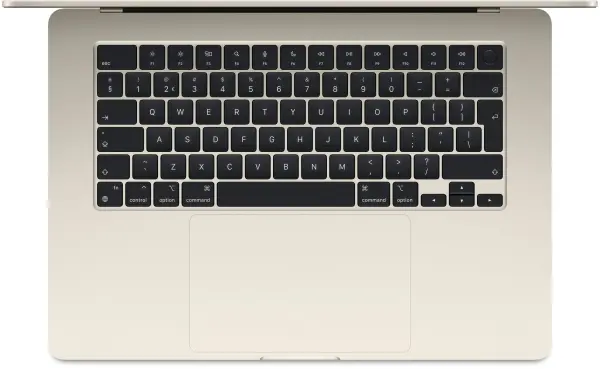 Macbook Air 15" - Apple M3 8-core - Apple 10-core GPU - 16GB Ram - SSD 512GB - 2024 - Starlight - Nederlands toetsenbord