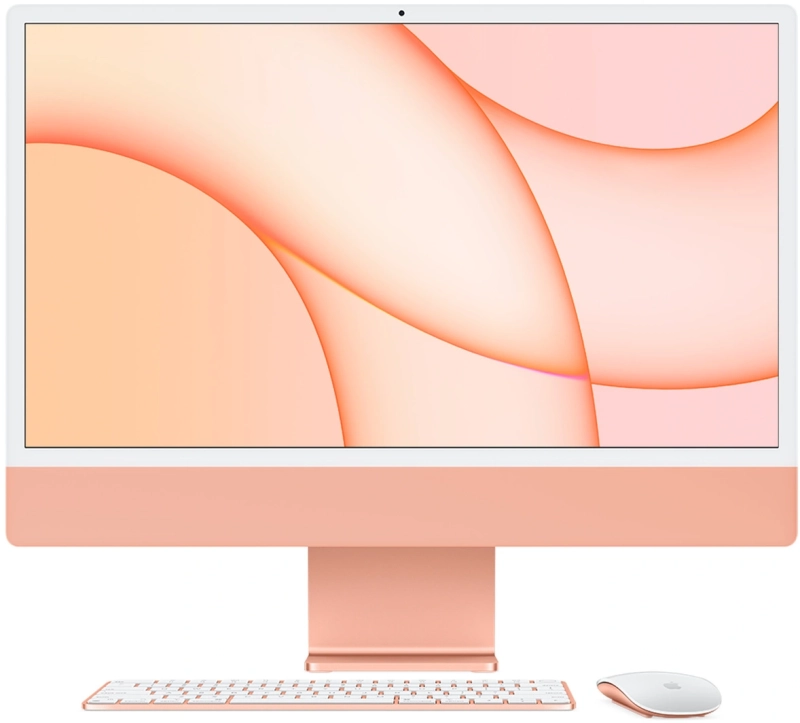 iMac 24" - Apple M1 8C 2,1GHz - 8GB Ram - SSD 512GB - Apple 8C GPU - Orange - Qwerty NL