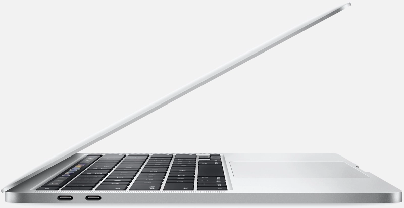 Macbook Pro 13" - Intel  i5 2,0GHz - 16GB Ram - SSD 1TB - 2020 - Silver - Toetsenbord Belgisch