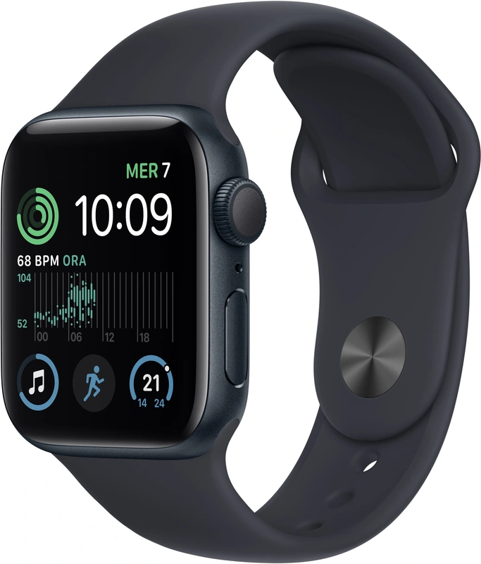 Apple Watch Series SE 2022 (40mm) aluminium, sportbandje Black