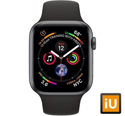 Apple Watch Series 4 (Sportbandje, 40mm) Space Gray (Grijs)