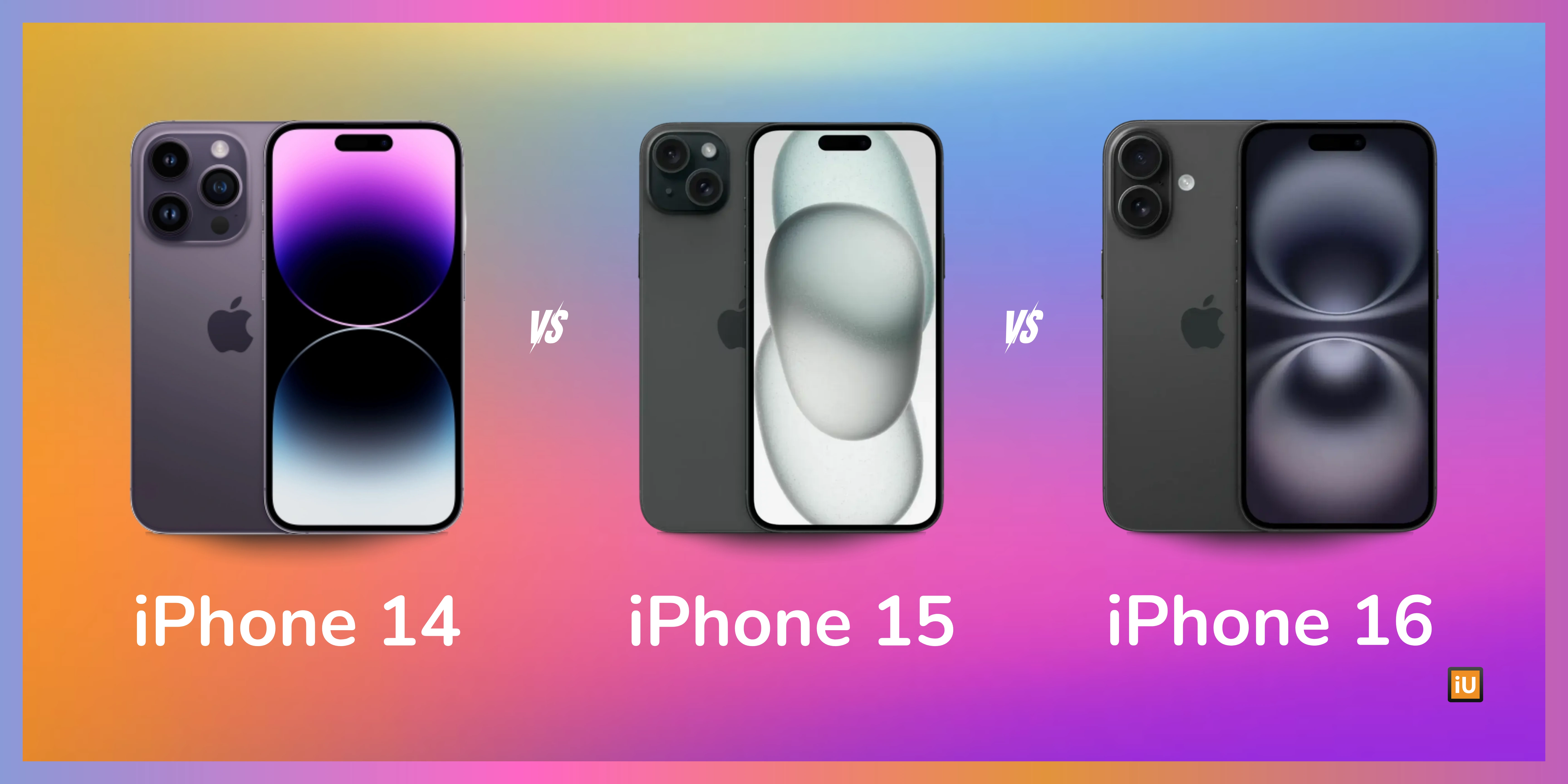 iPhone 14 vs iPhone 15 vs iPhone 16