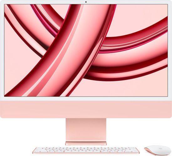iMac 24" - Apple M3 8C 2,8GHz - 8GB Ram - SSD 512GB - Apple 10C GPU - Pink - Qwerty NL - NEW